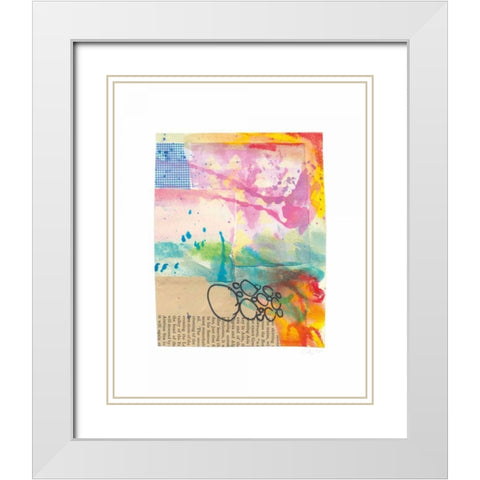 Color Layers I White Modern Wood Framed Art Print with Double Matting by Prahl, Courtney