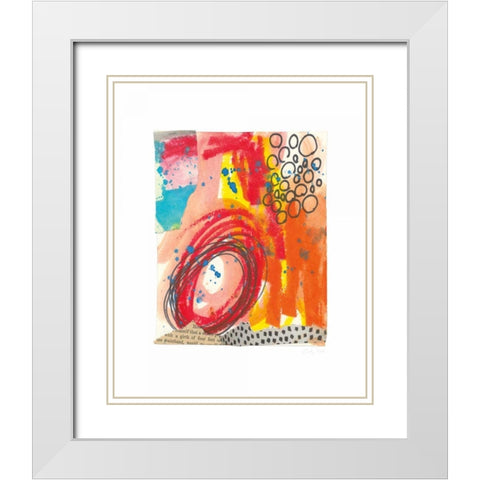 Fire II White Modern Wood Framed Art Print with Double Matting by Prahl, Courtney