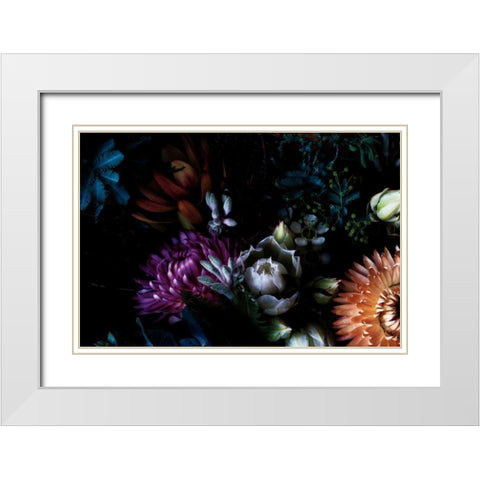 Paper Daisies and Blushing Brides White Modern Wood Framed Art Print with Double Matting by Catterall, Elise