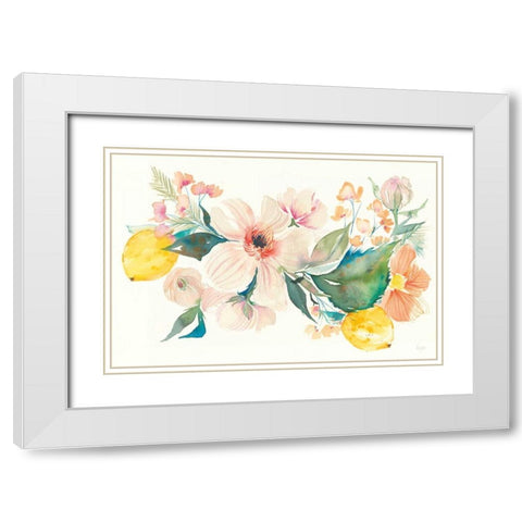 Citrus Summer II White Modern Wood Framed Art Print with Double Matting by Rice, Kristy