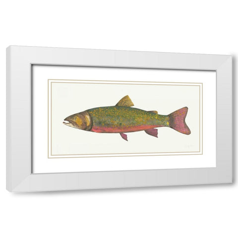 Angling in the Stream II White Modern Wood Framed Art Print with Double Matting by Prahl, Courtney
