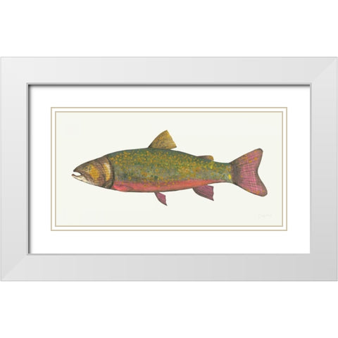 Angling in the Stream II White Modern Wood Framed Art Print with Double Matting by Prahl, Courtney