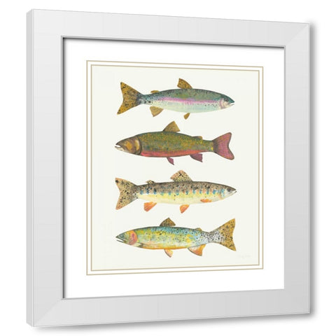 Angling in the Stream V White Modern Wood Framed Art Print with Double Matting by Prahl, Courtney
