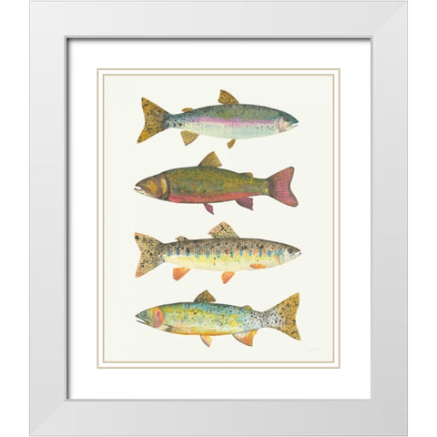 Angling in the Stream V White Modern Wood Framed Art Print with Double Matting by Prahl, Courtney