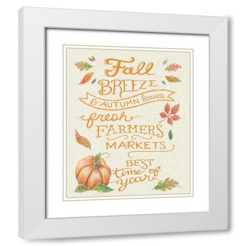 Harvest Chalk X Linen v2 White Modern Wood Framed Art Print with Double Matting by Urban, Mary