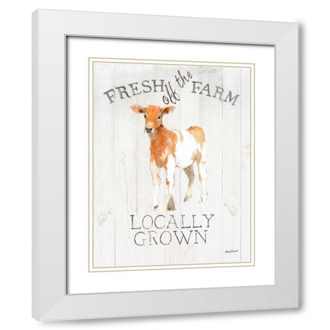 Fresh off the Farm wood White Modern Wood Framed Art Print with Double Matting by Tillmon, Avery