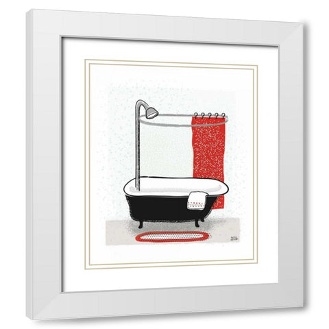 Bold Bath I White Modern Wood Framed Art Print with Double Matting by Averinos, Melissa