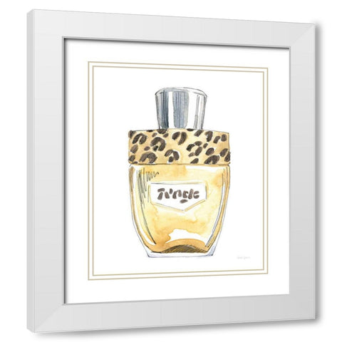 Glamour Pup Perfume IV White Modern Wood Framed Art Print with Double Matting by Grove, Beth