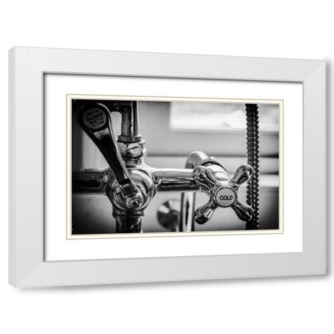 Hot and Cold I  White Modern Wood Framed Art Print with Double Matting by Aledanda