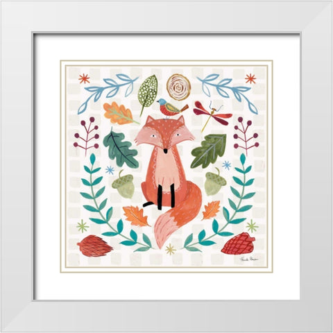 Whimsical Woodland II White Modern Wood Framed Art Print with Double Matting by Zaman, Farida