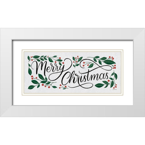 Christmas Sayings I Crop White Modern Wood Framed Art Print with Double Matting by Thorns, Becky