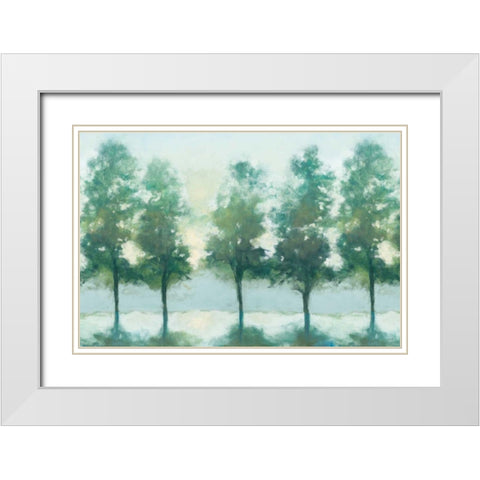 Dawn Processional White Modern Wood Framed Art Print with Double Matting by Purinton, Julia