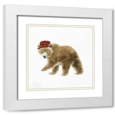 Into the Woods in Style VI White Modern Wood Framed Art Print with Double Matting by Adams, Emily