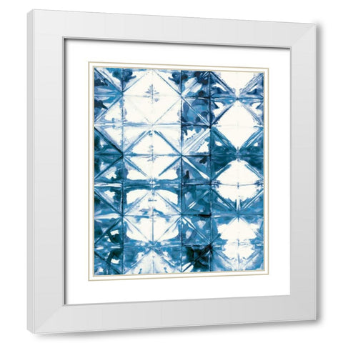Kanari VI Crop Navy White Modern Wood Framed Art Print with Double Matting by Averinos, Melissa