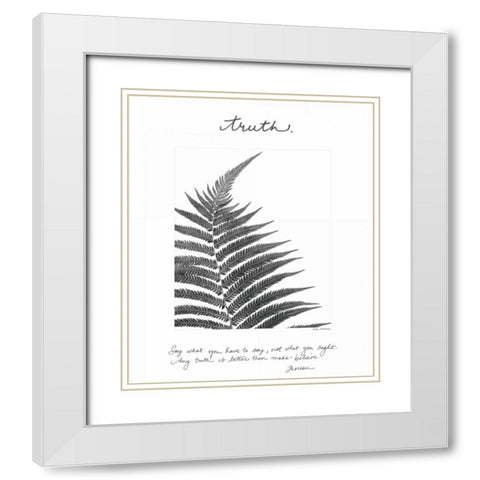 Truth White Modern Wood Framed Art Print with Double Matting by Van Swearingen, Debra