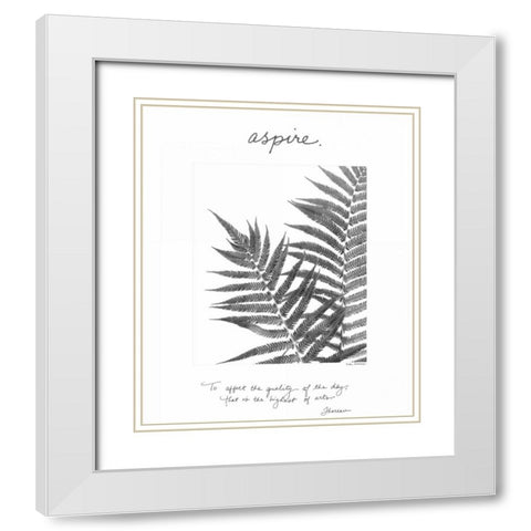 Aspire White Modern Wood Framed Art Print with Double Matting by Van Swearingen, Debra