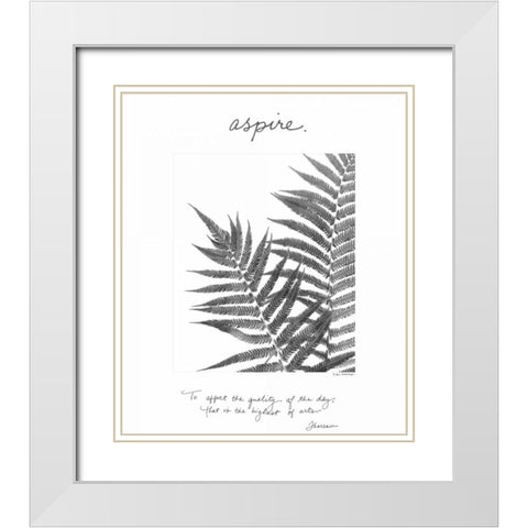 Aspire White Modern Wood Framed Art Print with Double Matting by Van Swearingen, Debra