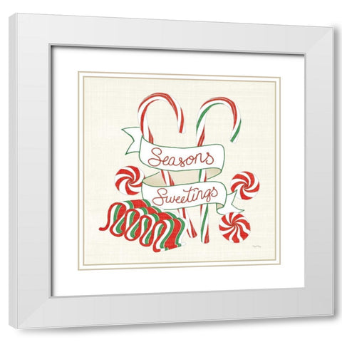 Seasons Sweetings I v2 White Modern Wood Framed Art Print with Double Matting by DeNeige, Elyse