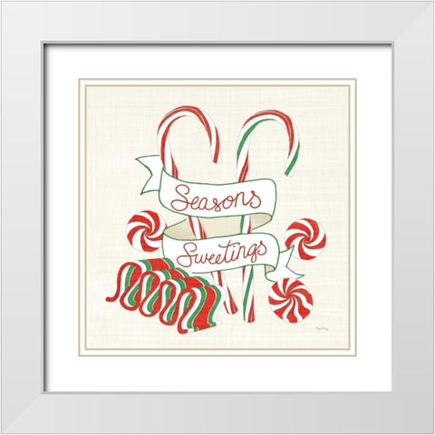 Seasons Sweetings I v2 White Modern Wood Framed Art Print with Double Matting by DeNeige, Elyse