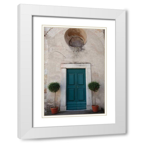Always Welcome White Modern Wood Framed Art Print with Double Matting by Aledanda