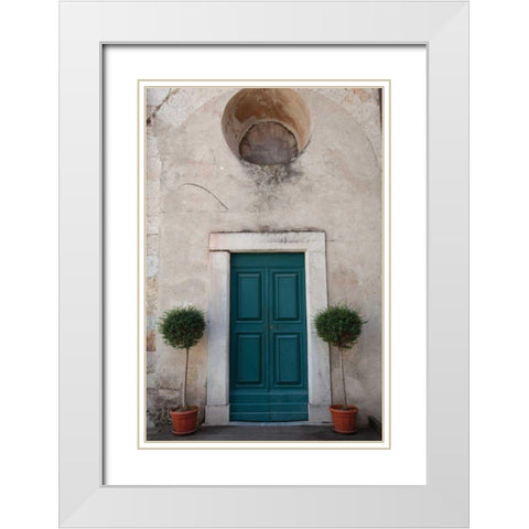 Always Welcome White Modern Wood Framed Art Print with Double Matting by Aledanda