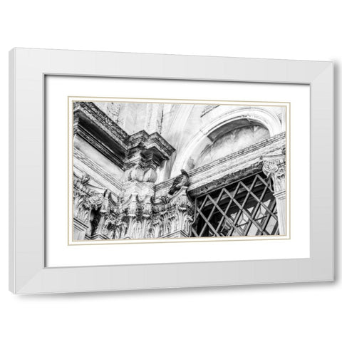 Looking Up White Modern Wood Framed Art Print with Double Matting by Aledanda