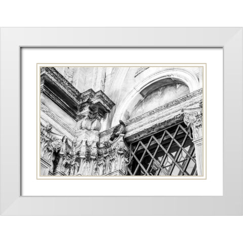 Looking Up White Modern Wood Framed Art Print with Double Matting by Aledanda