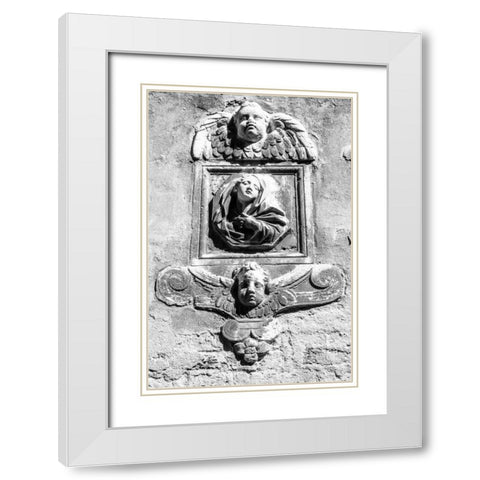 Trio White Modern Wood Framed Art Print with Double Matting by Aledanda