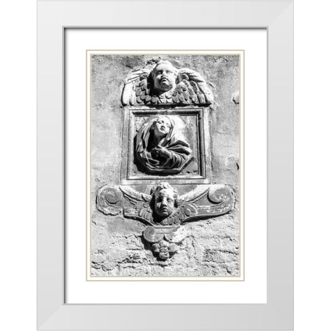 Trio White Modern Wood Framed Art Print with Double Matting by Aledanda