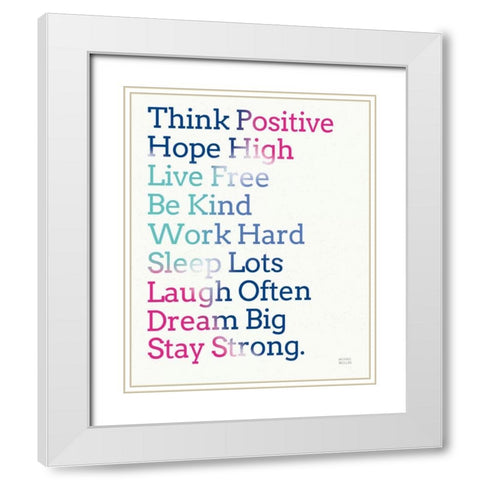 Key to Happiness I Hot Pink White Modern Wood Framed Art Print with Double Matting by Mullan, Michael