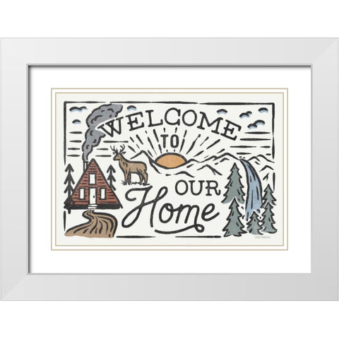 Adventurous III White Modern Wood Framed Art Print with Double Matting by Marshall, Laura