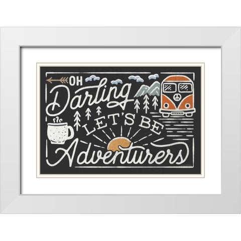Adventurous I Black White Modern Wood Framed Art Print with Double Matting by Marshall, Laura