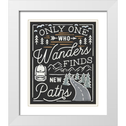 Adventurous VII Black White Modern Wood Framed Art Print with Double Matting by Marshall, Laura