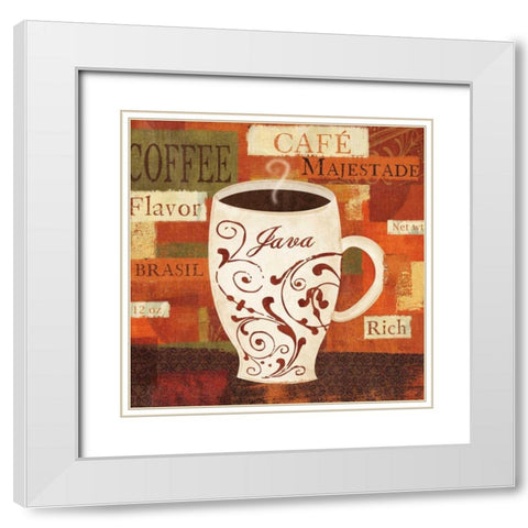 World Flavor I White Modern Wood Framed Art Print with Double Matting by Charron, Veronique