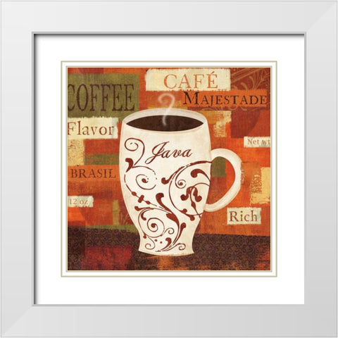 World Flavor I White Modern Wood Framed Art Print with Double Matting by Charron, Veronique