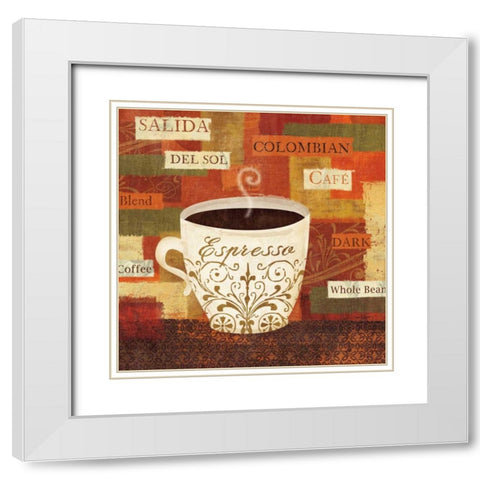 World Flavor IV White Modern Wood Framed Art Print with Double Matting by Charron, Veronique