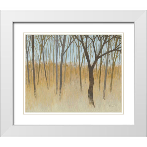 Misty Woods White Modern Wood Framed Art Print with Double Matting by Lovell, Kathrine