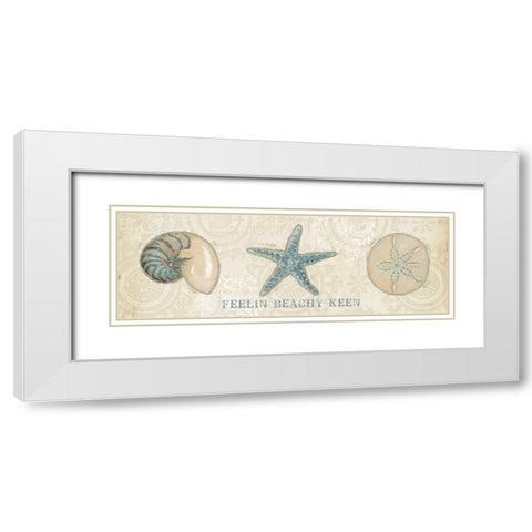 Beach Treasures VII White Modern Wood Framed Art Print with Double Matting by Adams, Emily