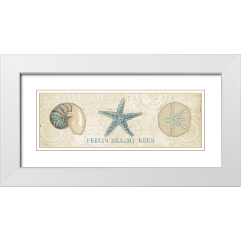 Beach Treasures VII White Modern Wood Framed Art Print with Double Matting by Adams, Emily