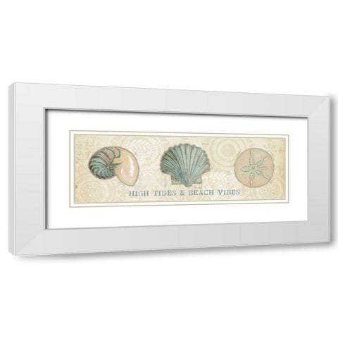 Beach Treasures VIII White Modern Wood Framed Art Print with Double Matting by Adams, Emily