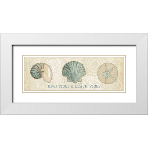 Beach Treasures VIII White Modern Wood Framed Art Print with Double Matting by Adams, Emily