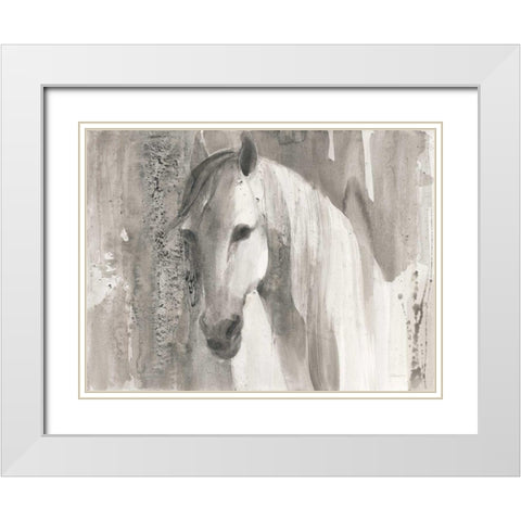 Quiet and Calm Brown White Modern Wood Framed Art Print with Double Matting by Hristova, Albena
