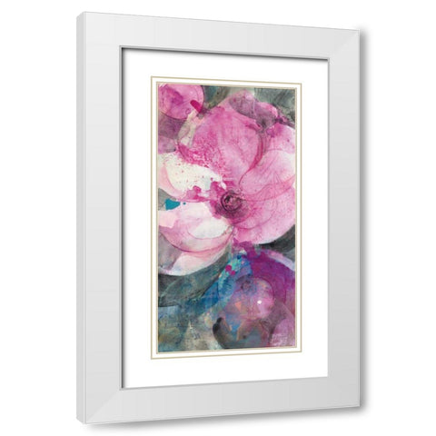 Jewel Garden I White Modern Wood Framed Art Print with Double Matting by Hristova, Albena