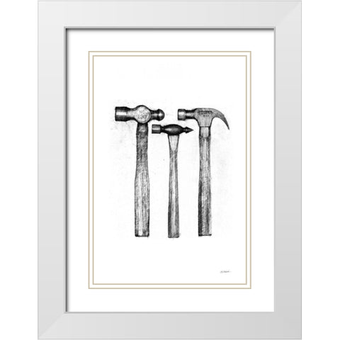 Hammers White Modern Wood Framed Art Print with Double Matting by Schick, Mike