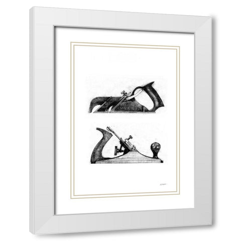 Planes White Modern Wood Framed Art Print with Double Matting by Schick, Mike