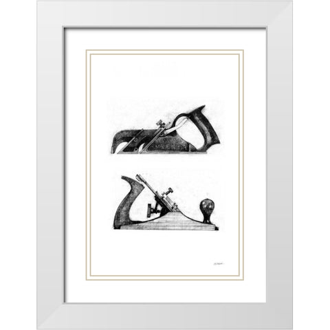 Planes White Modern Wood Framed Art Print with Double Matting by Schick, Mike