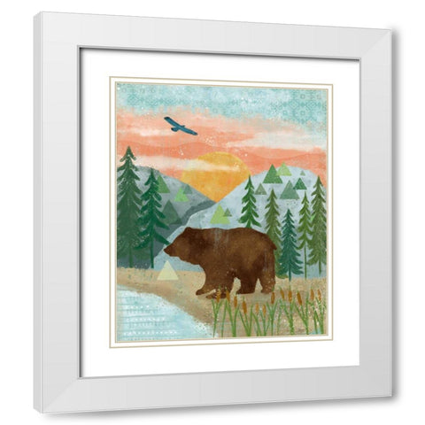 Woodland Forest III White Modern Wood Framed Art Print with Double Matting by Charron, Veronique
