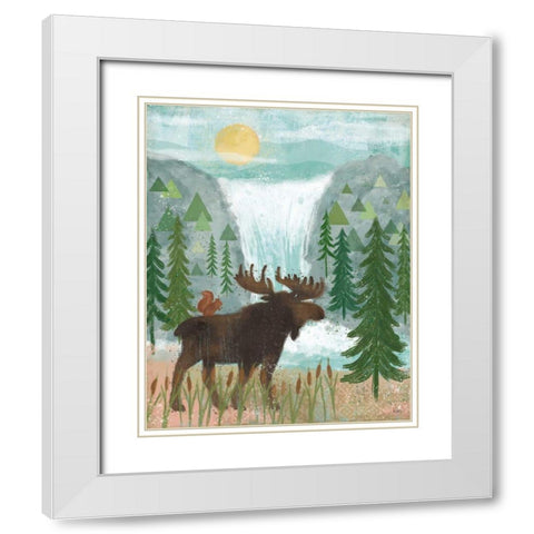 Woodland Forest IV White Modern Wood Framed Art Print with Double Matting by Charron, Veronique