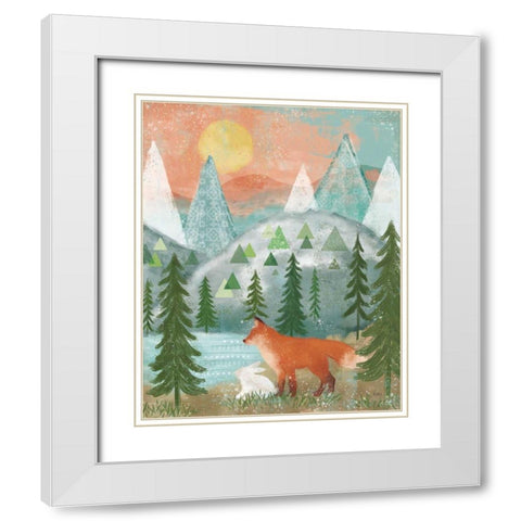 Woodland Forest V White Modern Wood Framed Art Print with Double Matting by Charron, Veronique