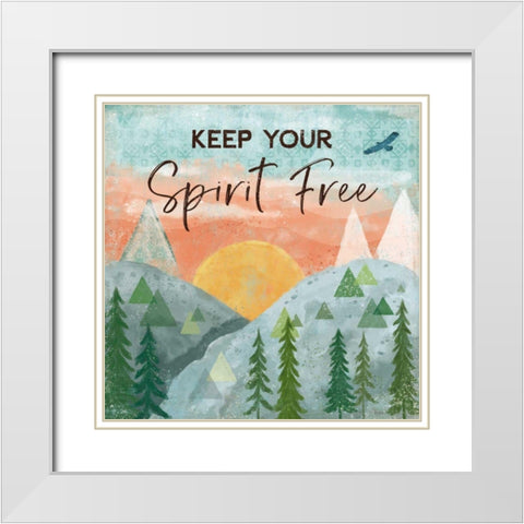 Woodland Forest VI White Modern Wood Framed Art Print with Double Matting by Charron, Veronique